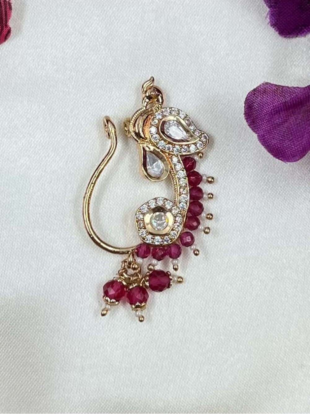 Moissanite nose ring